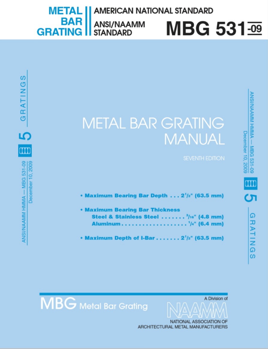 ANSI MBG 531 - استانداردهای گریتینگ